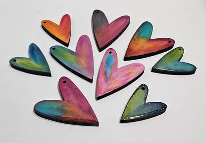 Unfinished Wood Primitive Heart Shape | Valentine's Day | Craft Cutout | Up to 46" - NameSigns.com