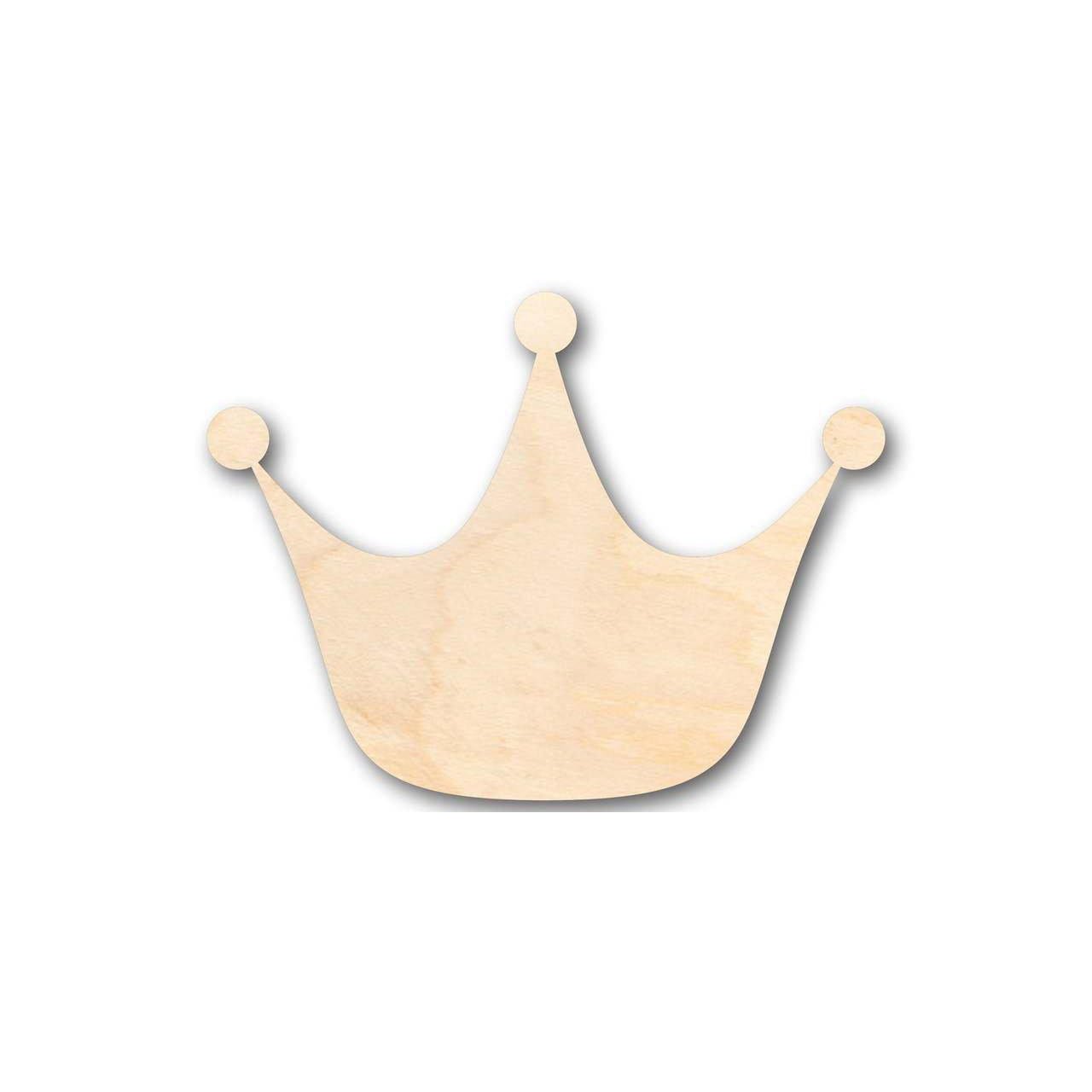 Unfinished Wood Princess Crown Shape - Royalty - Craft - up to 46" DIY - NameSigns.com
