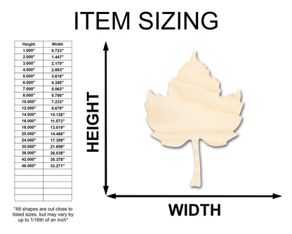 Unfinished Wood Pumpkin Leaf Shape - Fall - Craft - up to 46" DIY - NameSigns.com