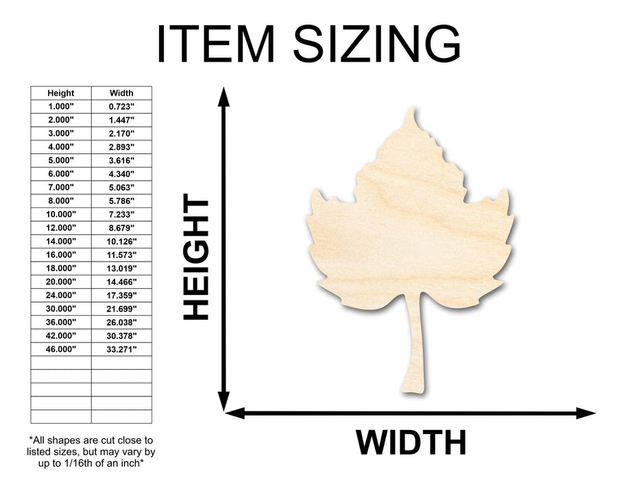 Unfinished Wood Pumpkin Leaf Shape - Fall - Craft - up to 46" DIY - NameSigns.com