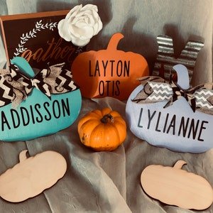 Unfinished Wood Pumpkin Shape - Fall - Halloween - Patch - Craft - up to 46" DIY - NameSigns.com