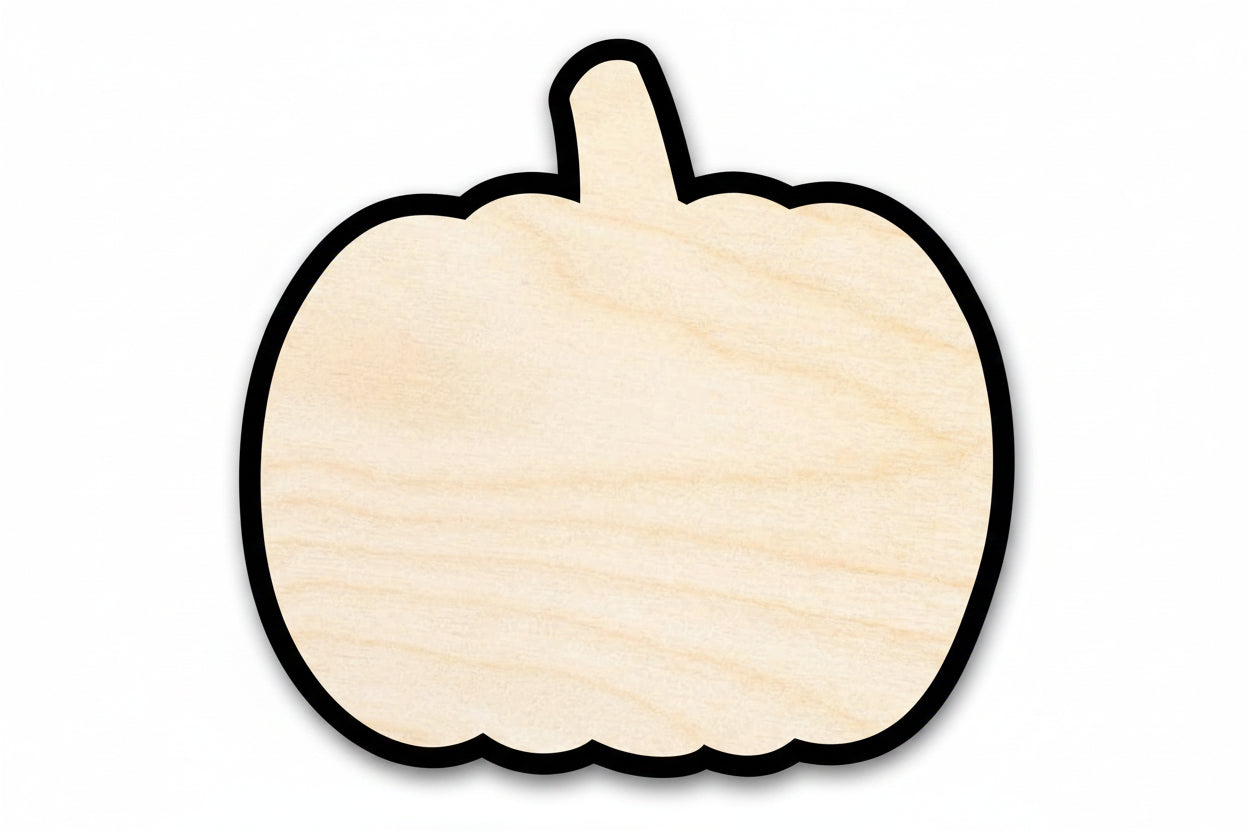 Unfinished Wood Pumpkin Silhouette - Craft - up to 46" DIY - NameSigns.com