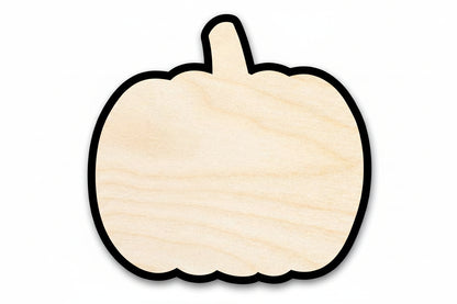 Unfinished Wood Pumpkin Silhouette - Craft - up to 46" DIY - NameSigns.com