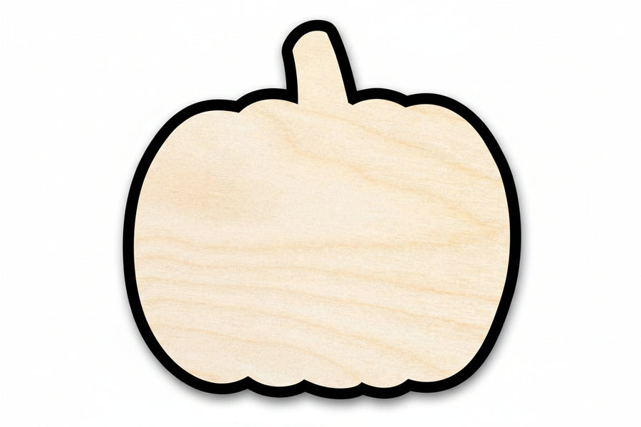 Unfinished Wood Pumpkin Silhouette - Craft - up to 46" DIY - NameSigns.com