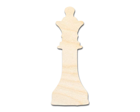Unfinished Wood Queen Chess Piece Shape | DIY Craft Cutout | up to 46" DIY - NameSigns.com