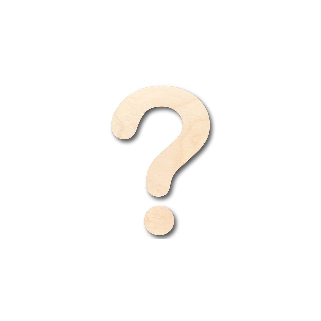 Unfinished Wood Question Mark Symbol 2 Pieces - Batman Riddler - Craft - up to 46" DIY - NameSigns.com