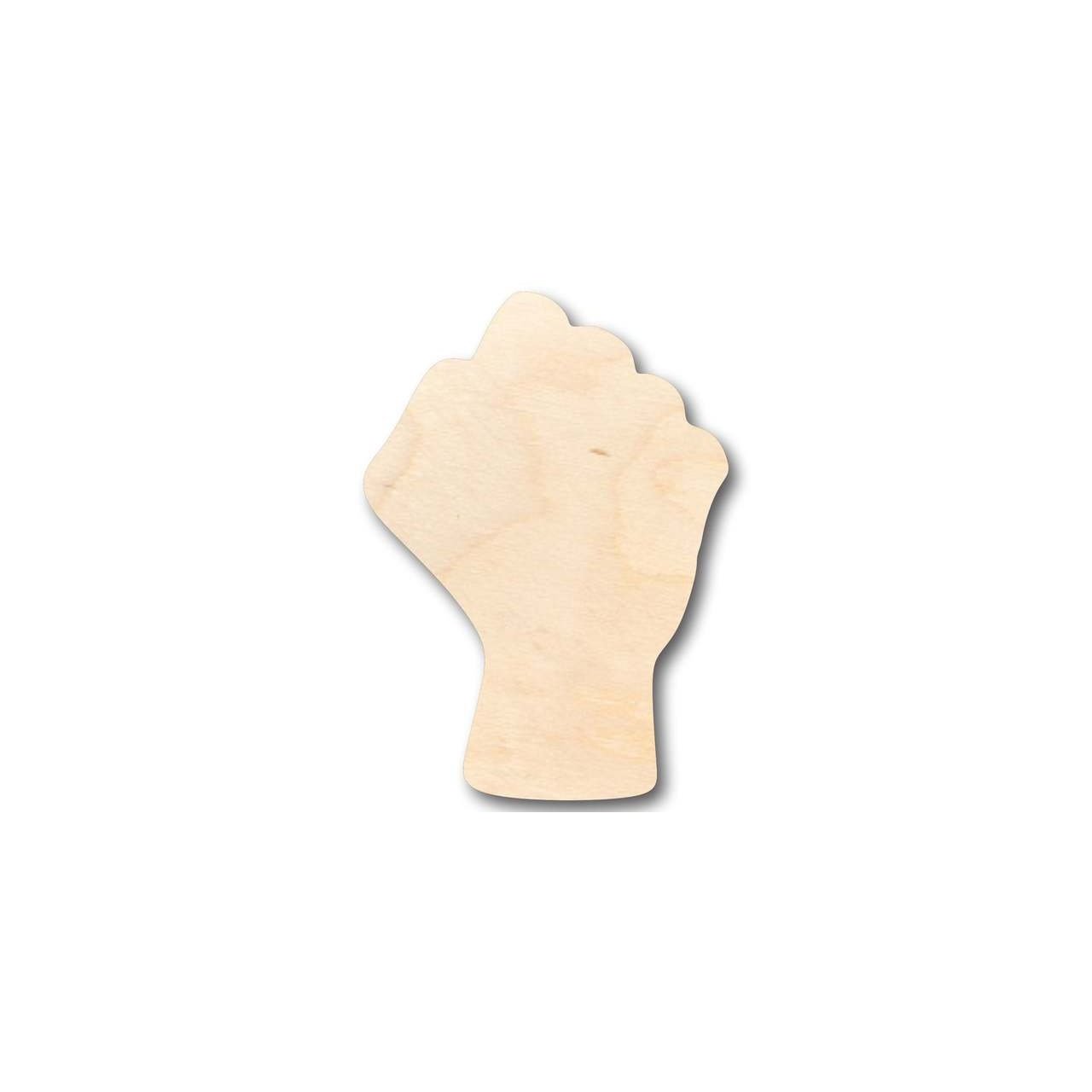Unfinished Wood Raised Fist Shape - Craft - up to 46" DIY - NameSigns.com