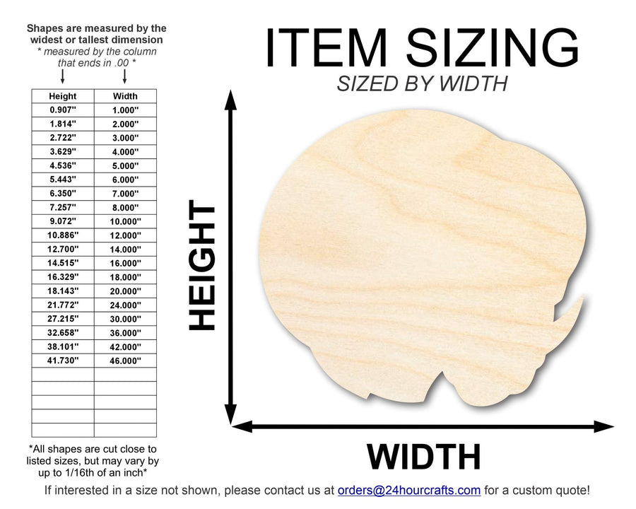 Unfinished Wood Ram Mascot Shape | DIY Craft Cutout | up to 46" DIY - NameSigns.com