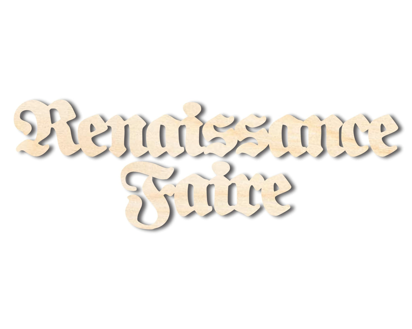 Unfinished Wood Renaissance Faire Shape - Craft - up to 46" - NameSigns.com