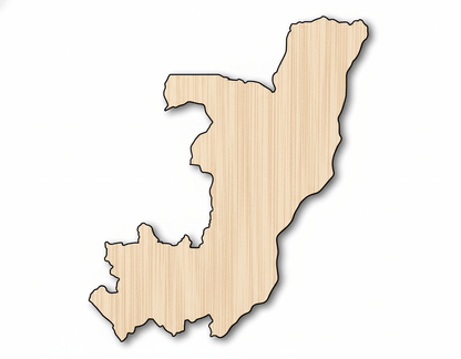 Unfinished Wood Republic of the Congo Country Shape - African Craft - up to 46" DIY - NameSigns.com