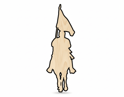 Unfinished Wood Revolutionary Horse Shape | DIY Craft Cutout | up to 46" DIY - NameSigns.com