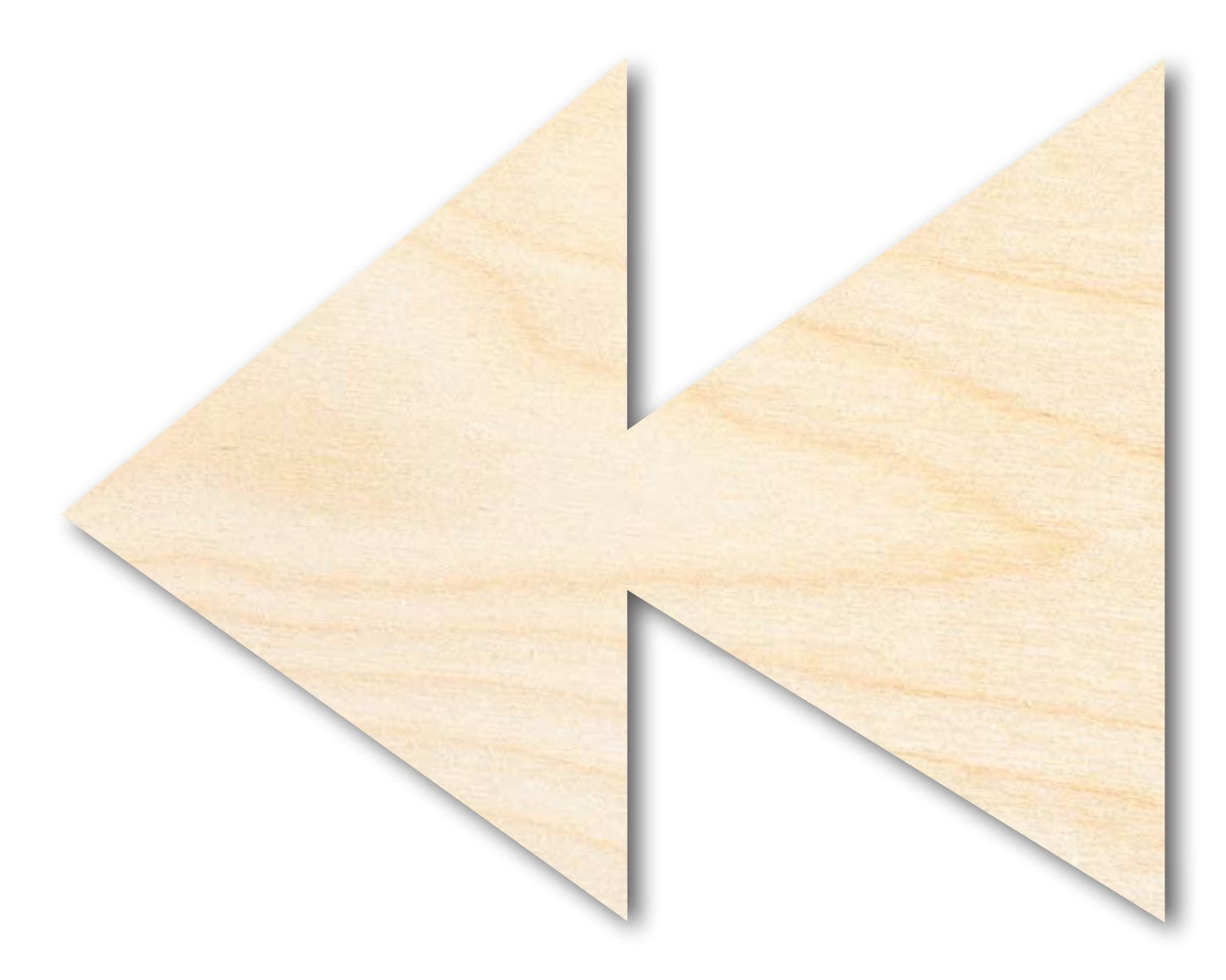 Unfinished Wood Rewind Shape | DIY Craft Cutout | up to 46" DIY - NameSigns.com