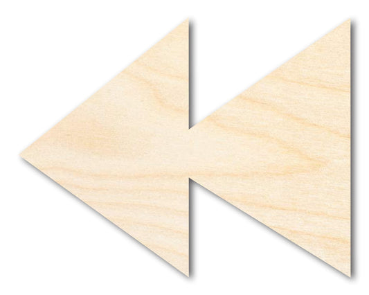 Unfinished Wood Rewind Shape | DIY Craft Cutout | up to 46" DIY - NameSigns.com