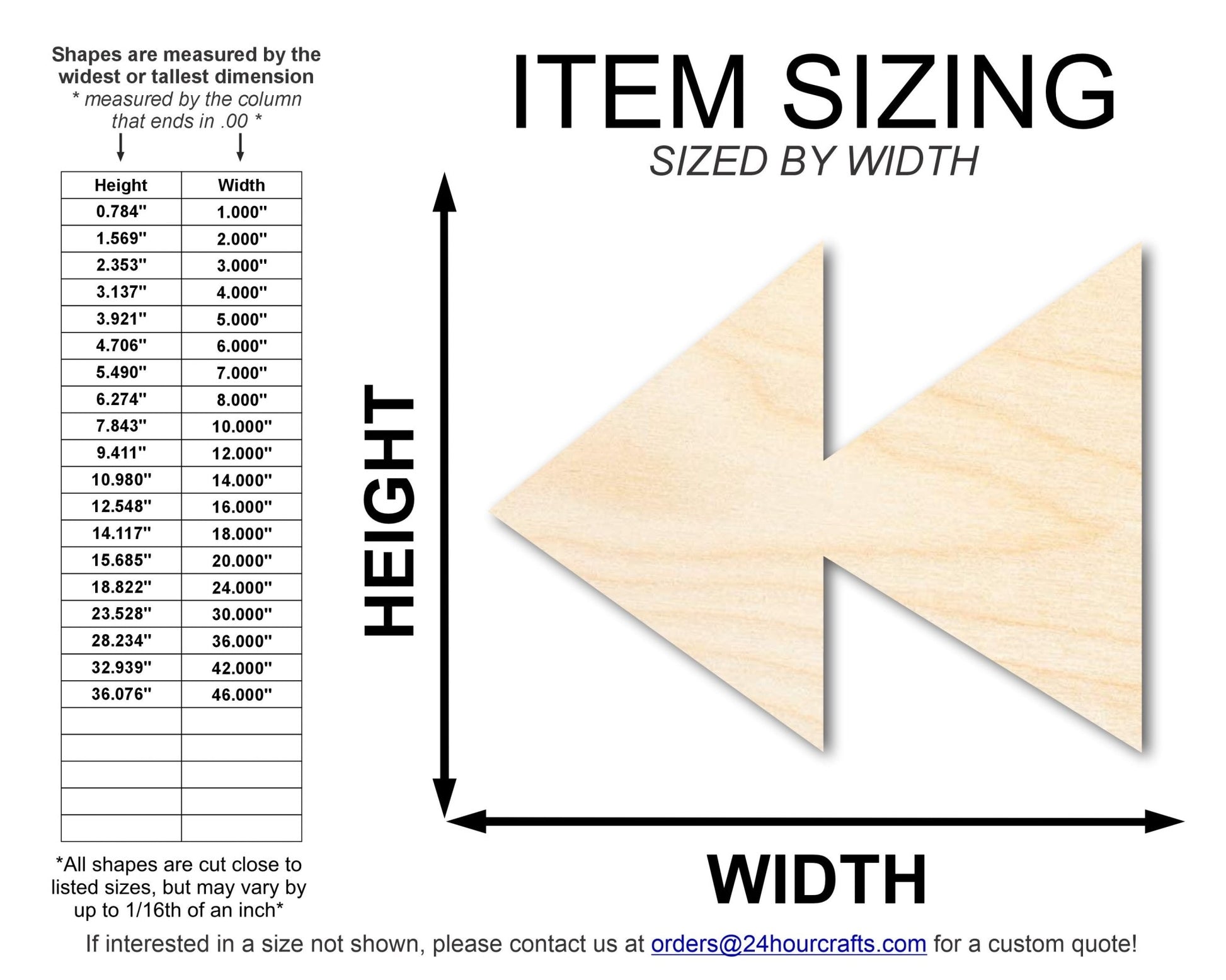 Unfinished Wood Rewind Shape | DIY Craft Cutout | up to 46" DIY - NameSigns.com