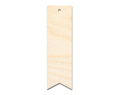 Unfinished Wood Ribbon Point Bookmark Shape | DIY Craft Cutout | up to 12" DIY - NameSigns.com