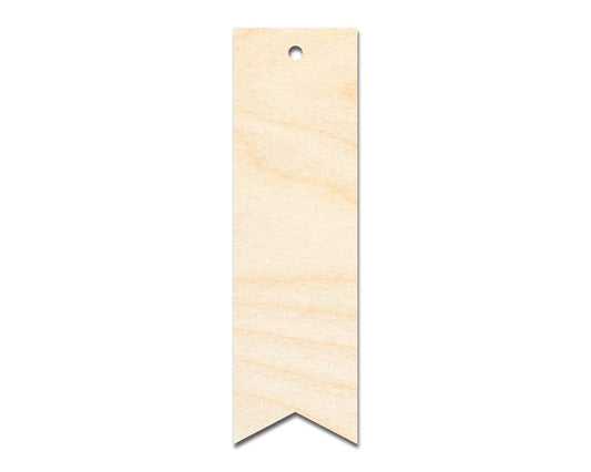 Unfinished Wood Ribbon Point Bookmark Shape | DIY Craft Cutout | up to 12" DIY - NameSigns.com