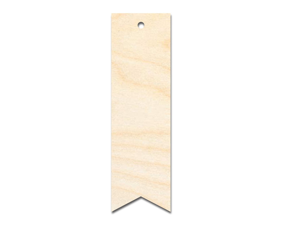 Unfinished Wood Ribbon Point Bookmark Shape | DIY Craft Cutout | up to 12" DIY - NameSigns.com