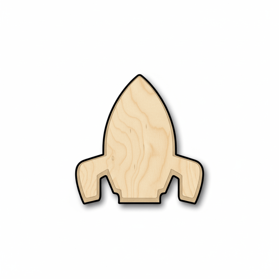 Unfinished Wood Rocket Shape - Craft - up to 46" DIY - NameSigns.com