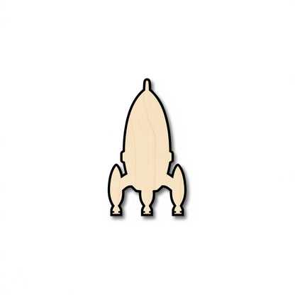 Unfinished Wood Rocket Shape - Craft - up to 46" DIY - NameSigns.com