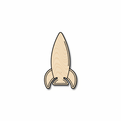 Unfinished Wood Rocket Ship Shape - Craft - up to 46" DIY - NameSigns.com