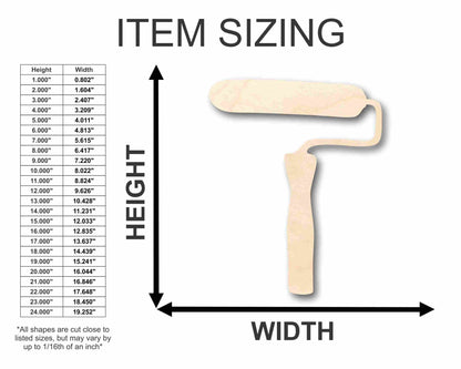 Unfinished Wood Roller Silhouette - Craft - up to 46" DIY - NameSigns.com