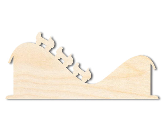 Unfinished Wood Rollercoaster Shape | Amusement Park | Craft Cutout | up to 46" DIY - NameSigns.com