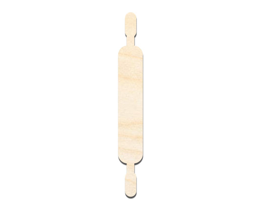 Unfinished Wood Rolling Pin Shape | DIY Craft Cutout | up to 46" DIY - NameSigns.com