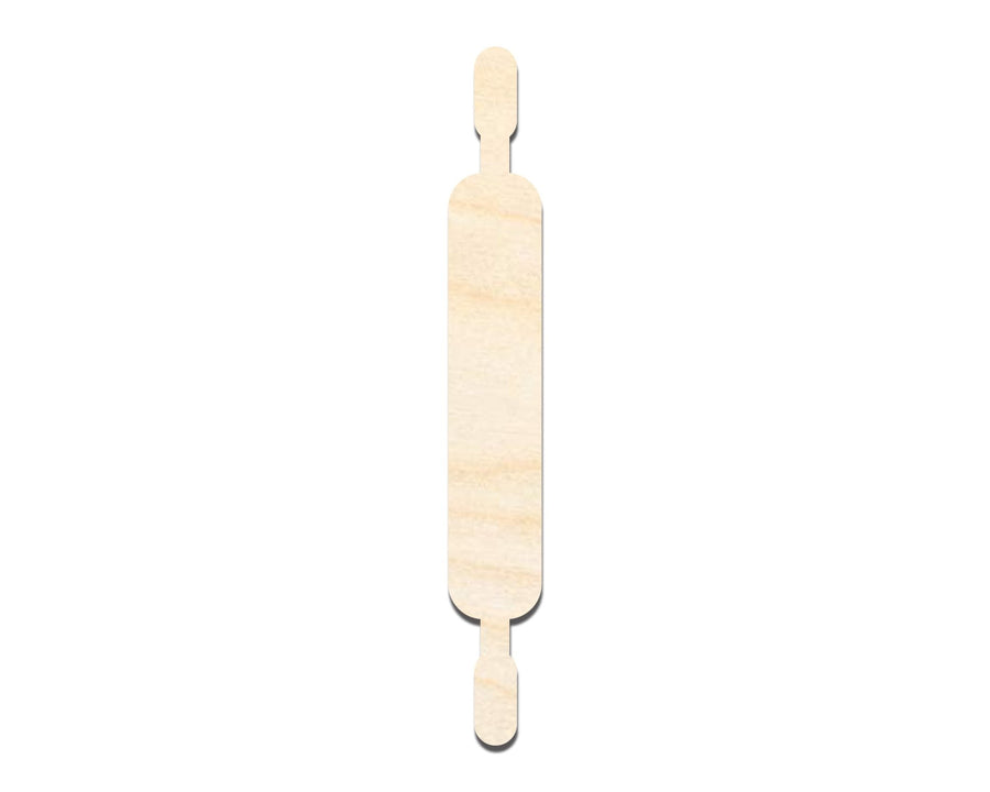 Unfinished Wood Rolling Pin Shape | DIY Craft Cutout | up to 46" DIY - NameSigns.com