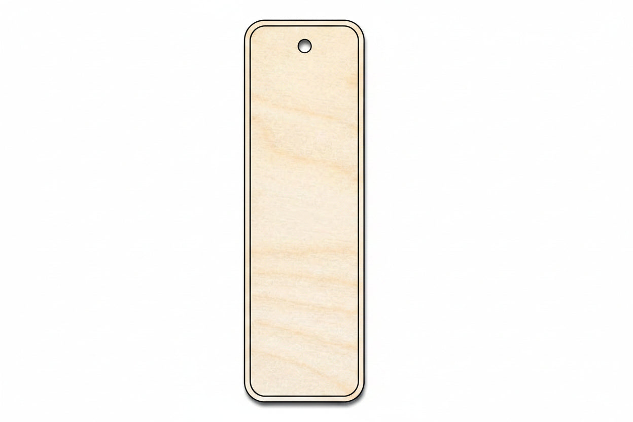 Unfinished Wood Round Edge Bookmark Shape | DIY Craft Cutout | up to 12" DIY - NameSigns.com