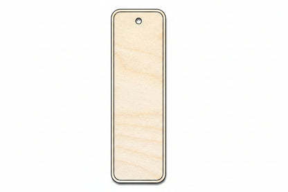 Unfinished Wood Round Edge Bookmark Shape | DIY Craft Cutout | up to 12" DIY - NameSigns.com
