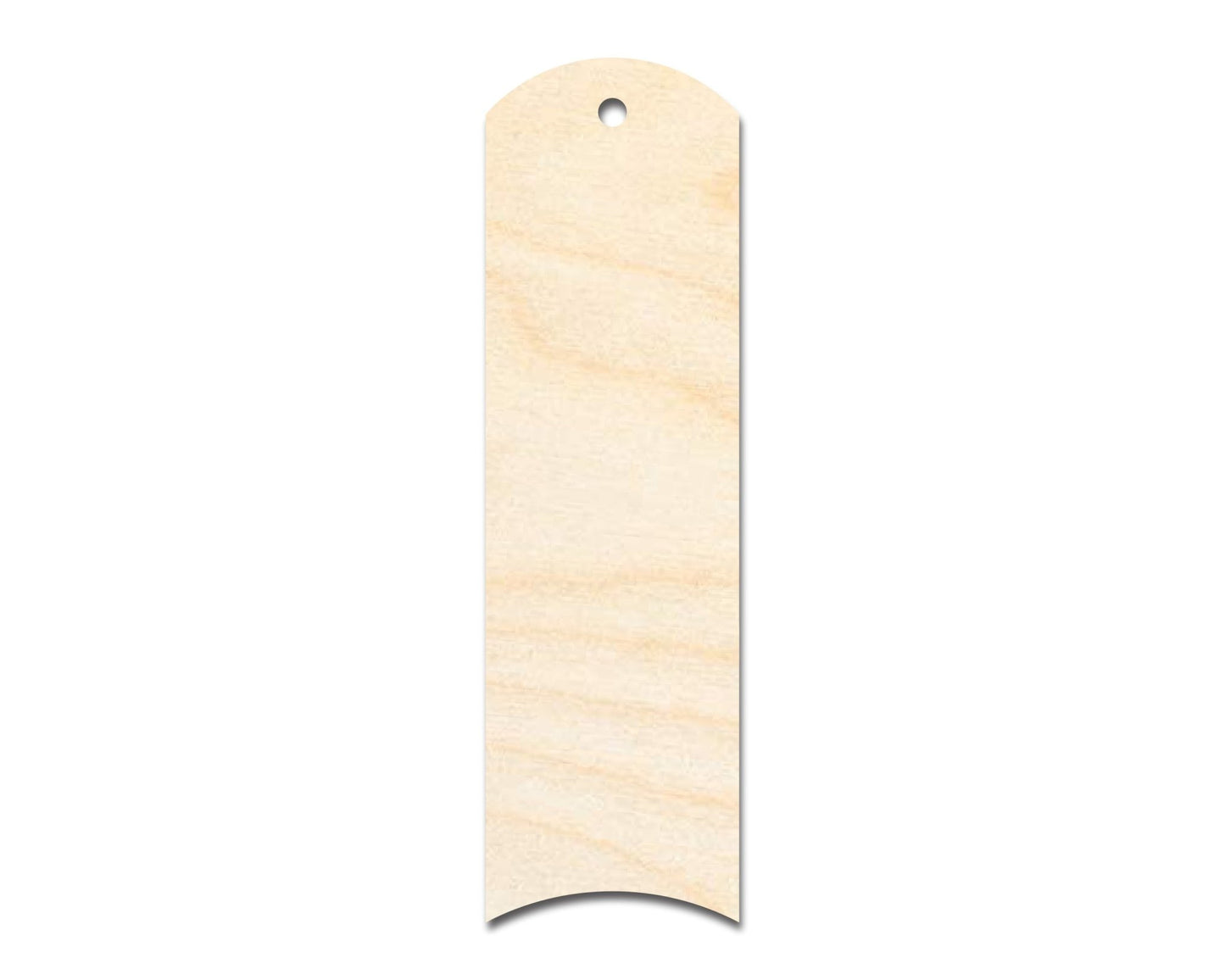 Unfinished Wood Rounded Dome Bookmark Shape | DIY Craft Cutout | up to 12" DIY - NameSigns.com
