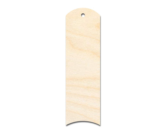 Unfinished Wood Rounded Dome Bookmark Shape | DIY Craft Cutout | up to 12" DIY - NameSigns.com
