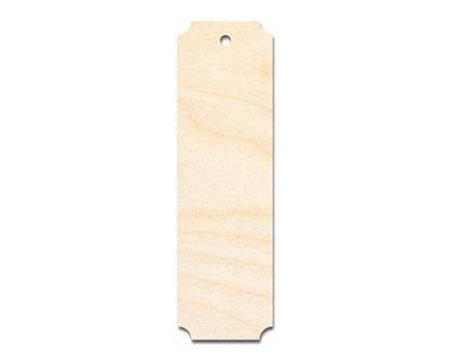 Unfinished Wood Rounded Notched Bookmark Shape | DIY Craft Cutout | up to 12" DIY - NameSigns.com