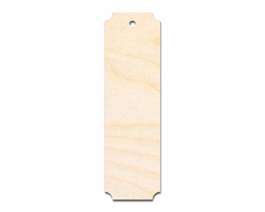 Unfinished Wood Rounded Notched Bookmark Shape | DIY Craft Cutout | up to 12" DIY - NameSigns.com