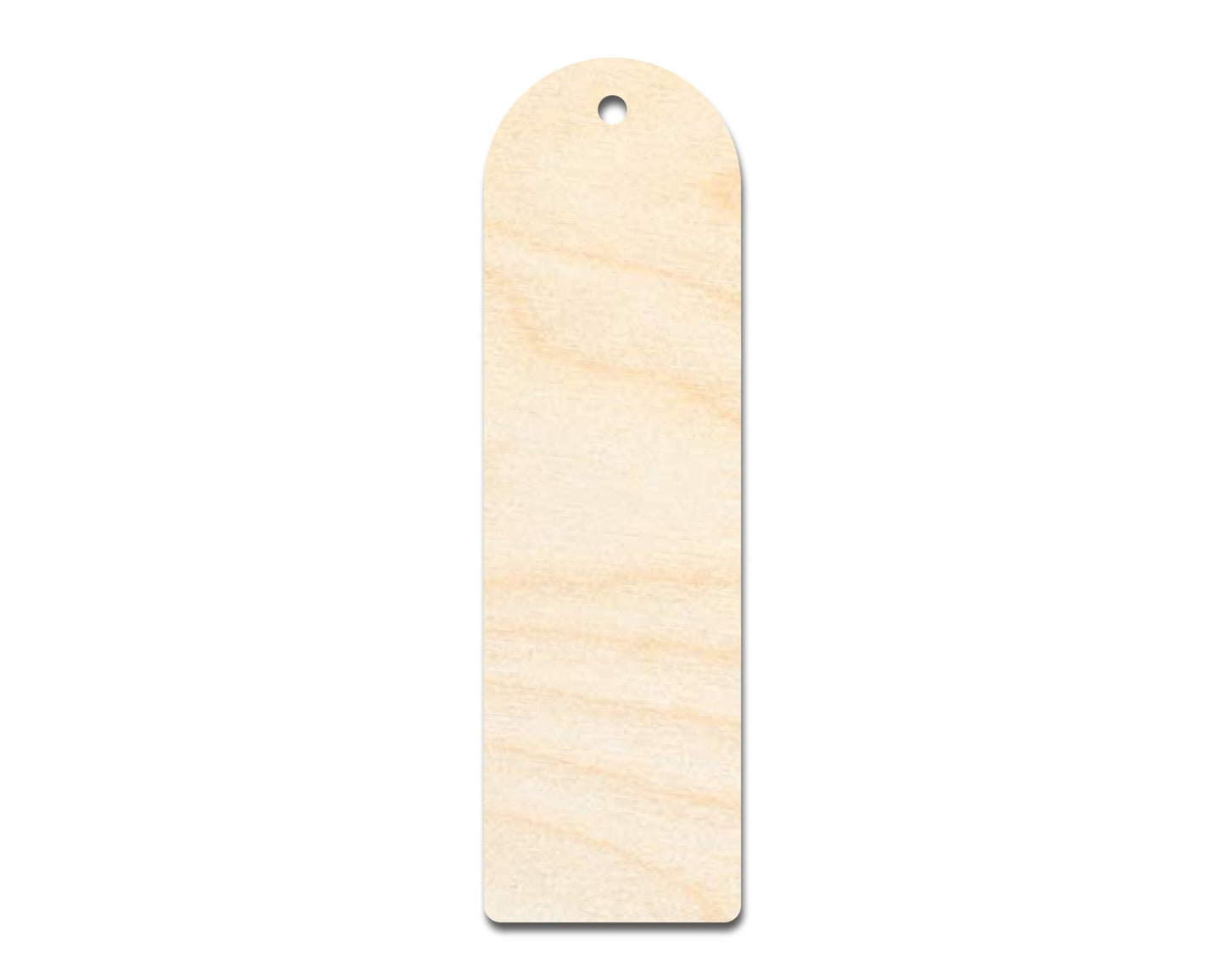 Unfinished Wood Rounded Simple Bookmark Shape | DIY Craft Cutout | up to 12" DIY - NameSigns.com