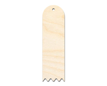 Unfinished Wood Rounded Zig Zag Bookmark Shape | DIY Craft Cutout | up to 12" DIY - NameSigns.com
