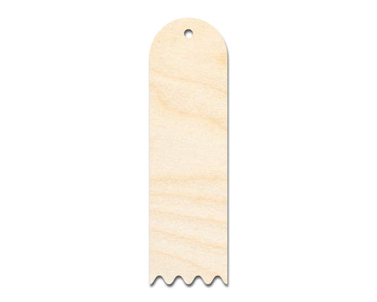 Unfinished Wood Rounded Zig Zag Bookmark Shape | DIY Craft Cutout | up to 12" DIY - NameSigns.com