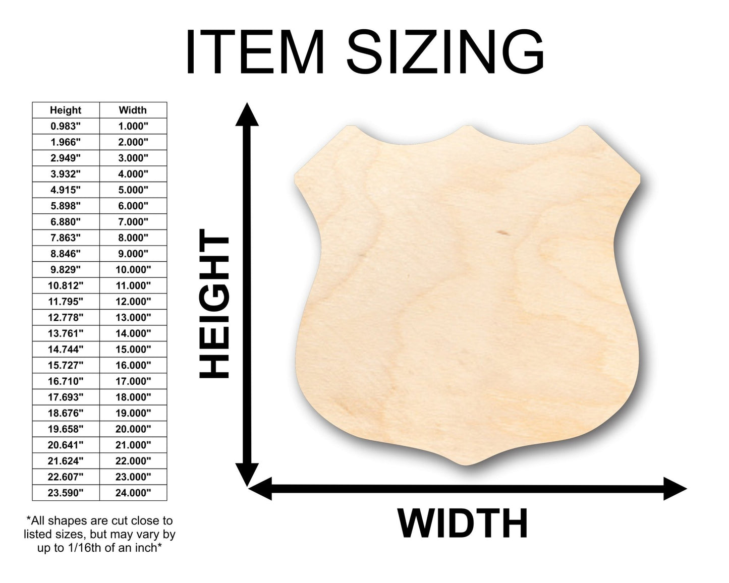 Unfinished Wood Route Sign Shape - Craft - up to 46" DIY - NameSigns.com