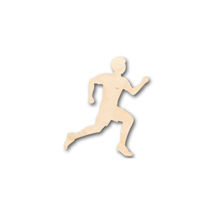 Unfinished Wood Running Boy Shape - Track Cross Country - Sports - Room Decor - up to 46" DIY - NameSigns.com