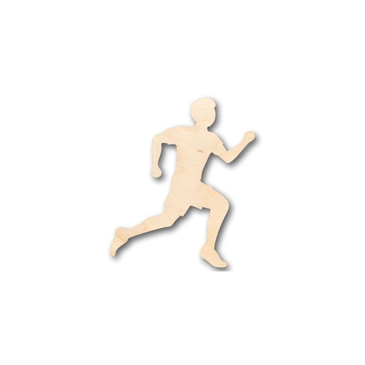 Unfinished Wood Running Boy Shape - Track Cross Country - Sports - Room Decor - up to 46" DIY - NameSigns.com