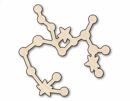 Unfinished Wood Sagittarius Constellation Shape - Zodiac Craft - up to 46" - NameSigns.com