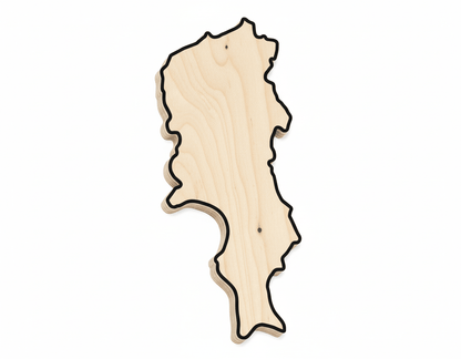 Unfinished Wood Sal Island Shape - Cabo Verde Craft - up to 46" DIY - NameSigns.com