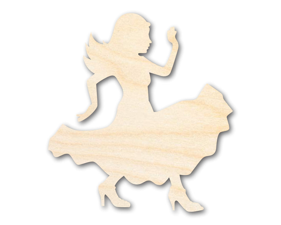 Unfinished Wood Salsa Dancer Shape | DIY Craft Cutout | up to 46" DIY - NameSigns.com