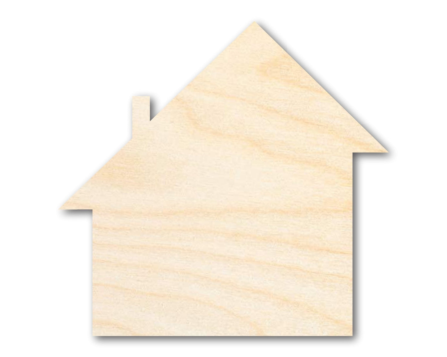 Unfinished Wood Salt Box House Shape - Rustic Country Craft - up to 46" DIY - NameSigns.com