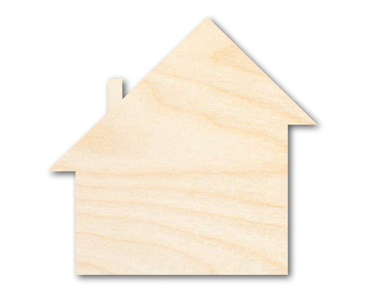 Unfinished Wood Salt Box House Shape - Rustic Country Craft - up to 46" DIY - NameSigns.com