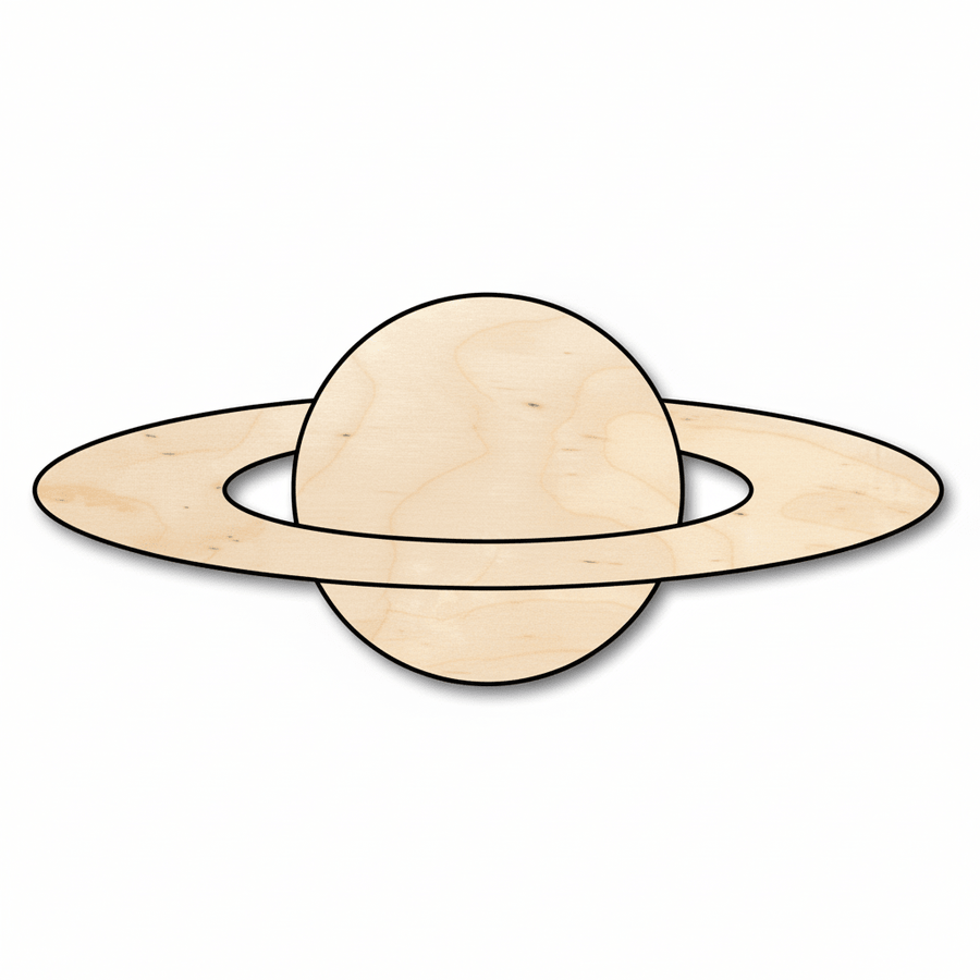Unfinished Wood Saturn Shape - Solar System - Planet - Space - Craft - up to 46" DIY - NameSigns.com