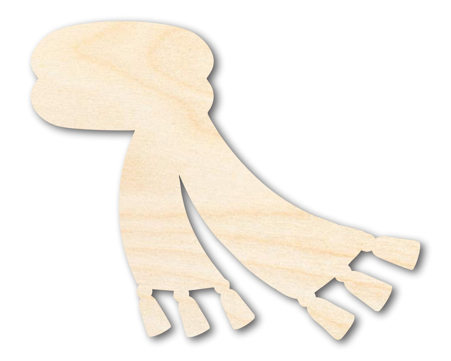 Unfinished Wood Scarf Silhouette | DIY Winter Craft Cutout | up to 46" DIY - NameSigns.com
