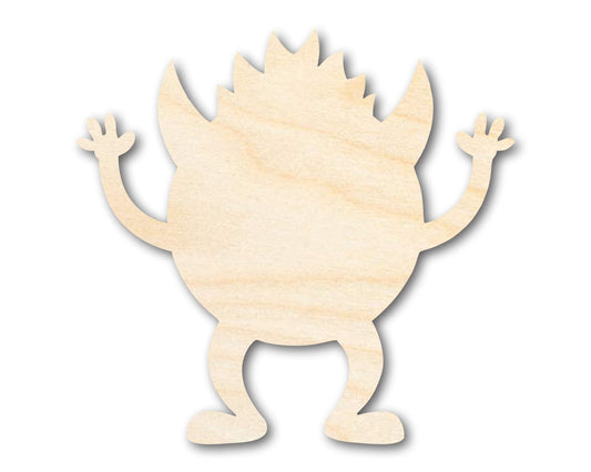 Unfinished Wood Scary Monster Shape | DIY Craft Cutout | up to 46" DIY - NameSigns.com