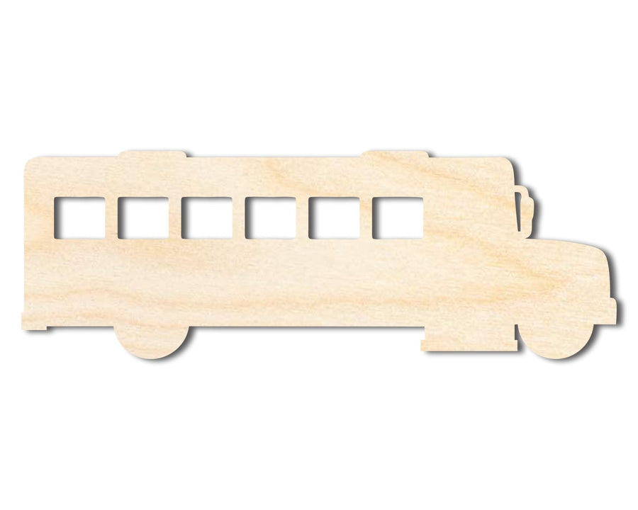 Unfinished Wood School Bus Shape | Back to School | Kids Crafts | Craft Cutout | up to 46" DIY - NameSigns.com