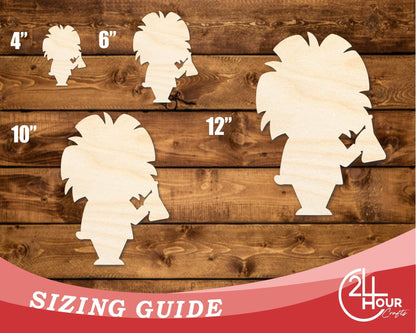 Unfinished Wood Scientist Shape | DIY Craft Cutout | up to 46" DIY - NameSigns.com
